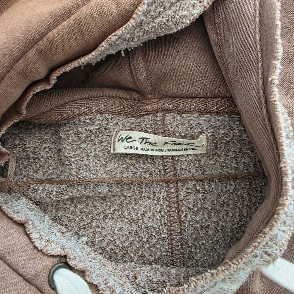 Free People NWOT Zuma Brown Hoodie L - Picture 5 of 5